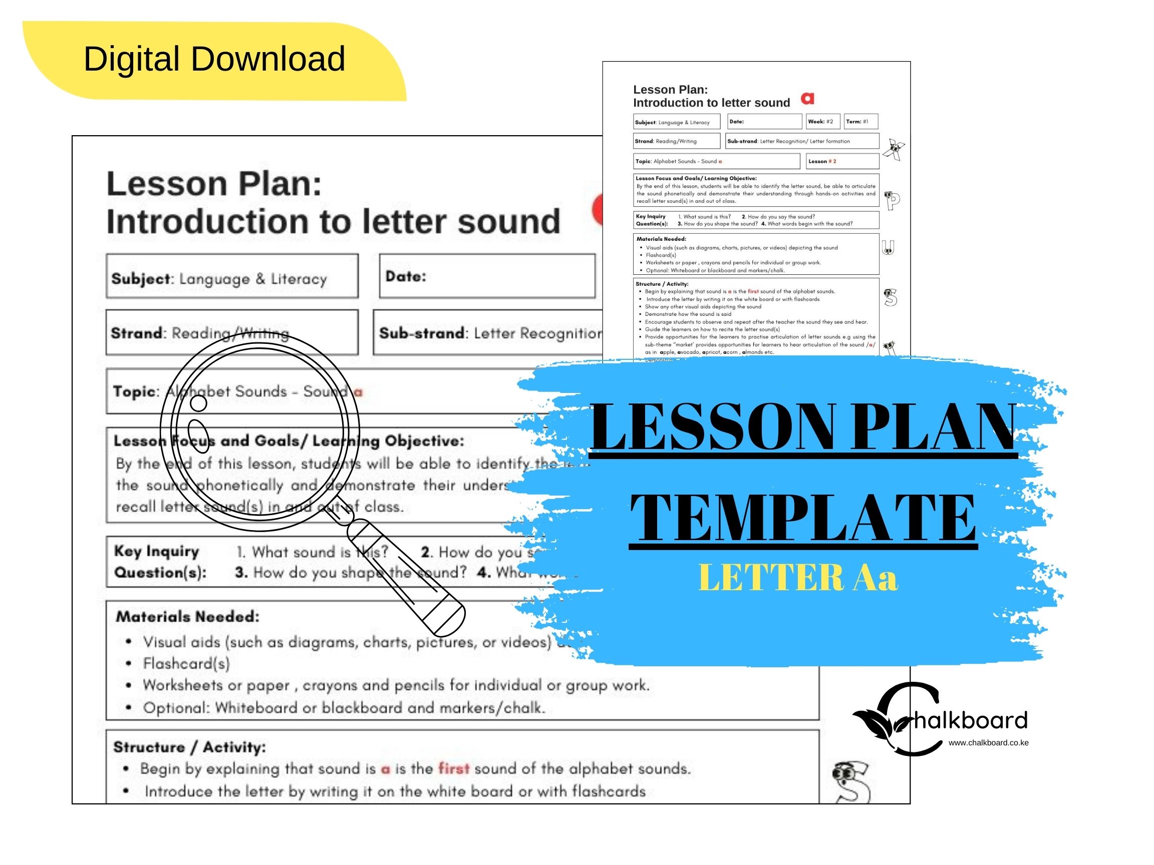 Alphabet Lesson Plans - Alphabet letter sound a