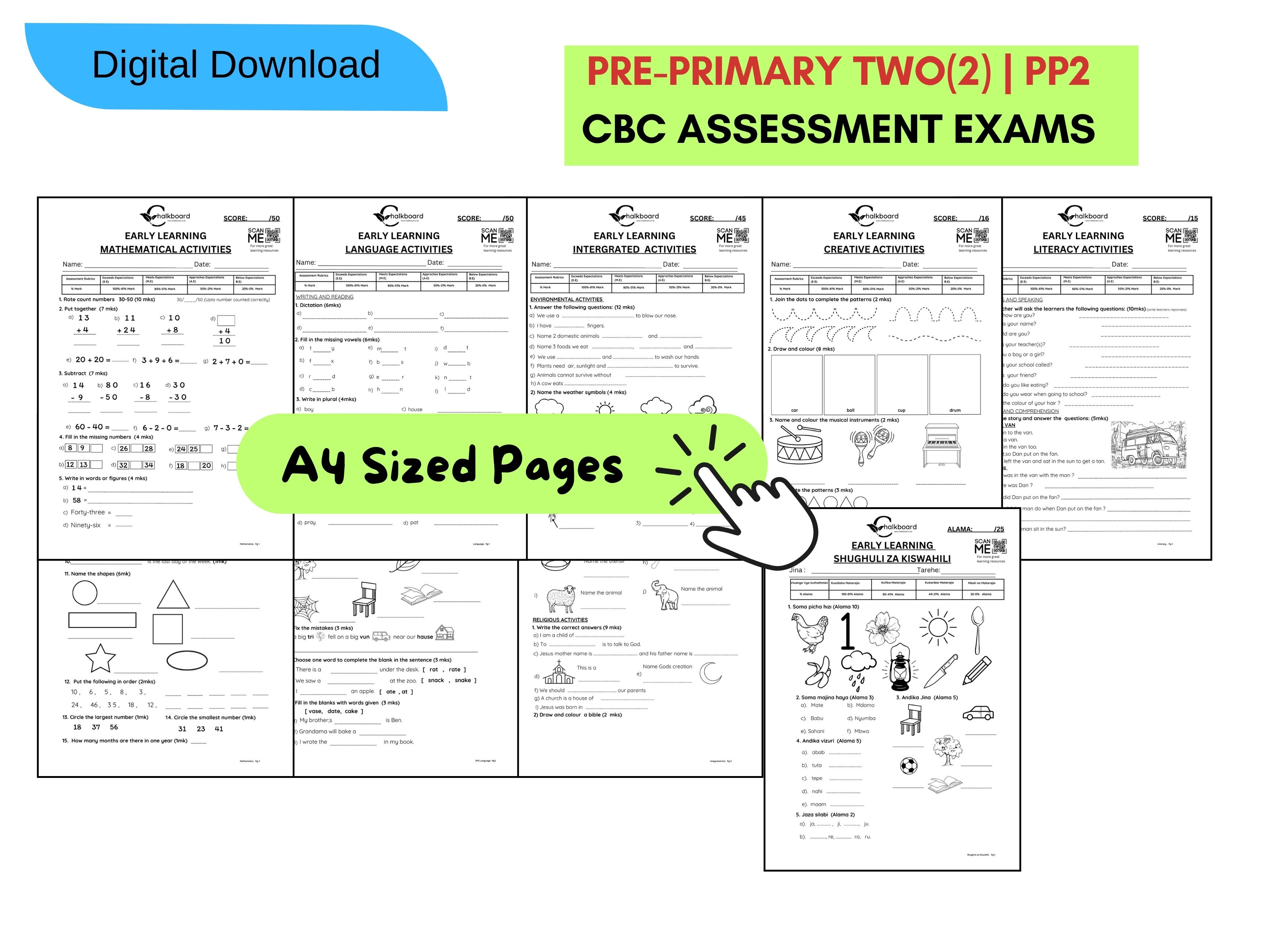 CBC PRE-PRIMARY 2 (PP2 )EXAMS | PDF