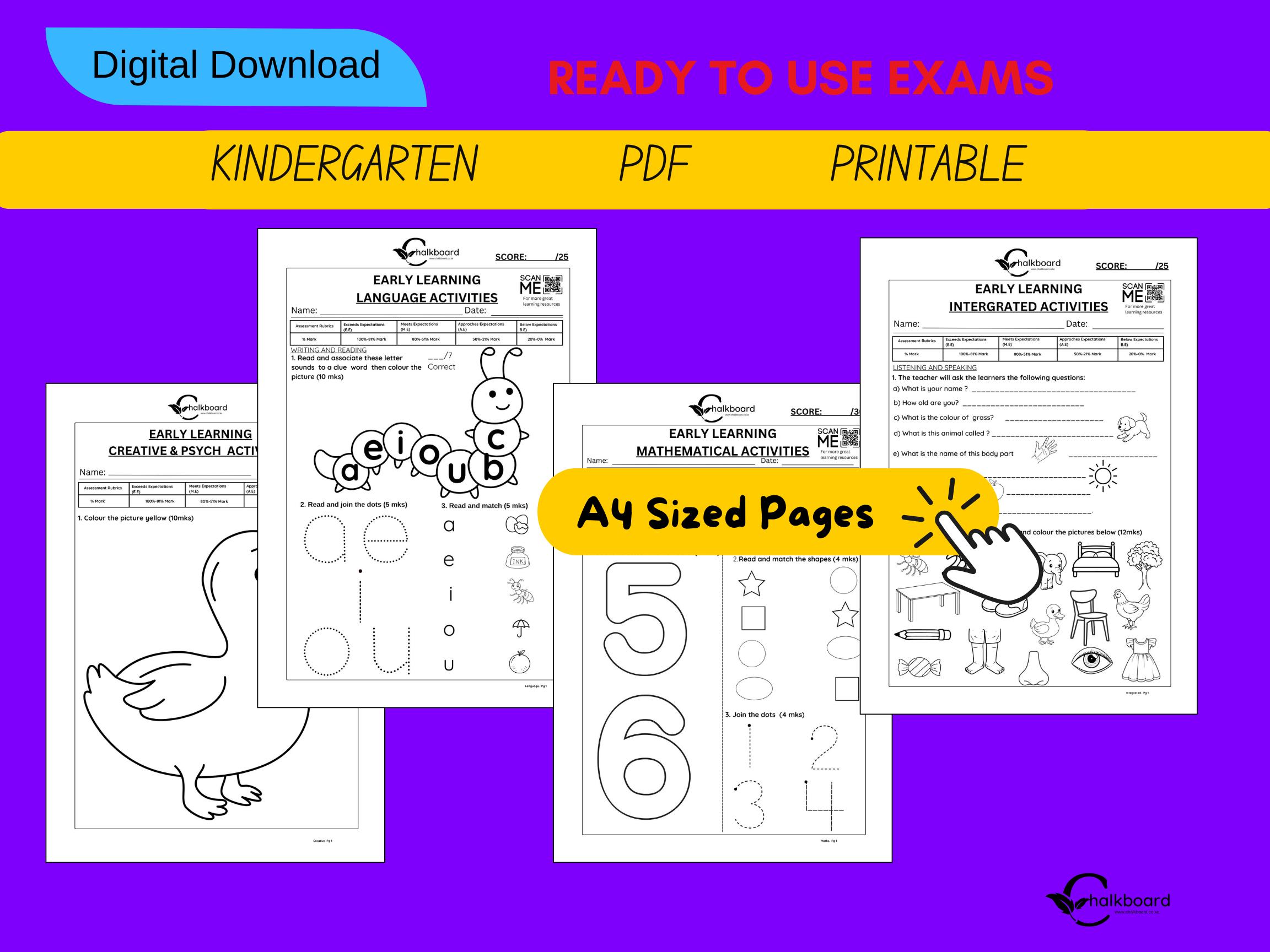 Comprehensive Early Years Assessments for playgroup-pp1-pp2
