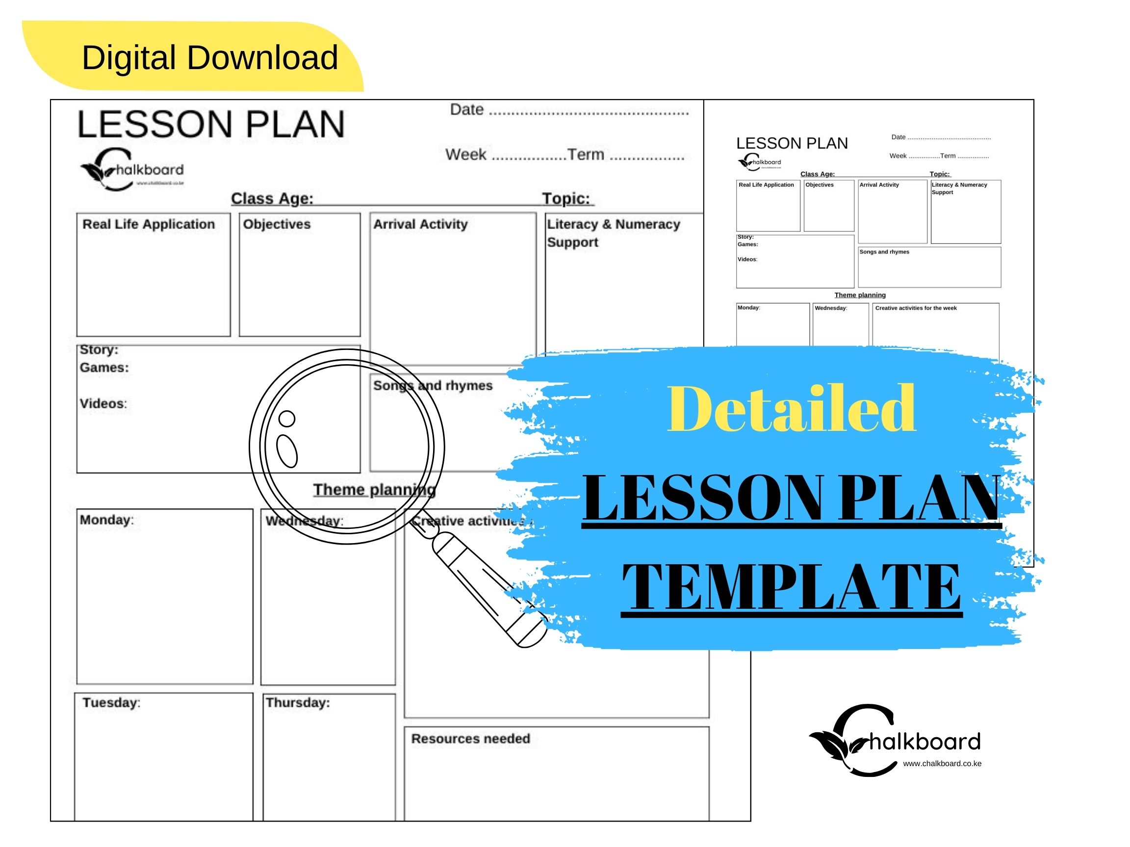 DETAILED WEEKLY LESSON PLAN TEMPLATE