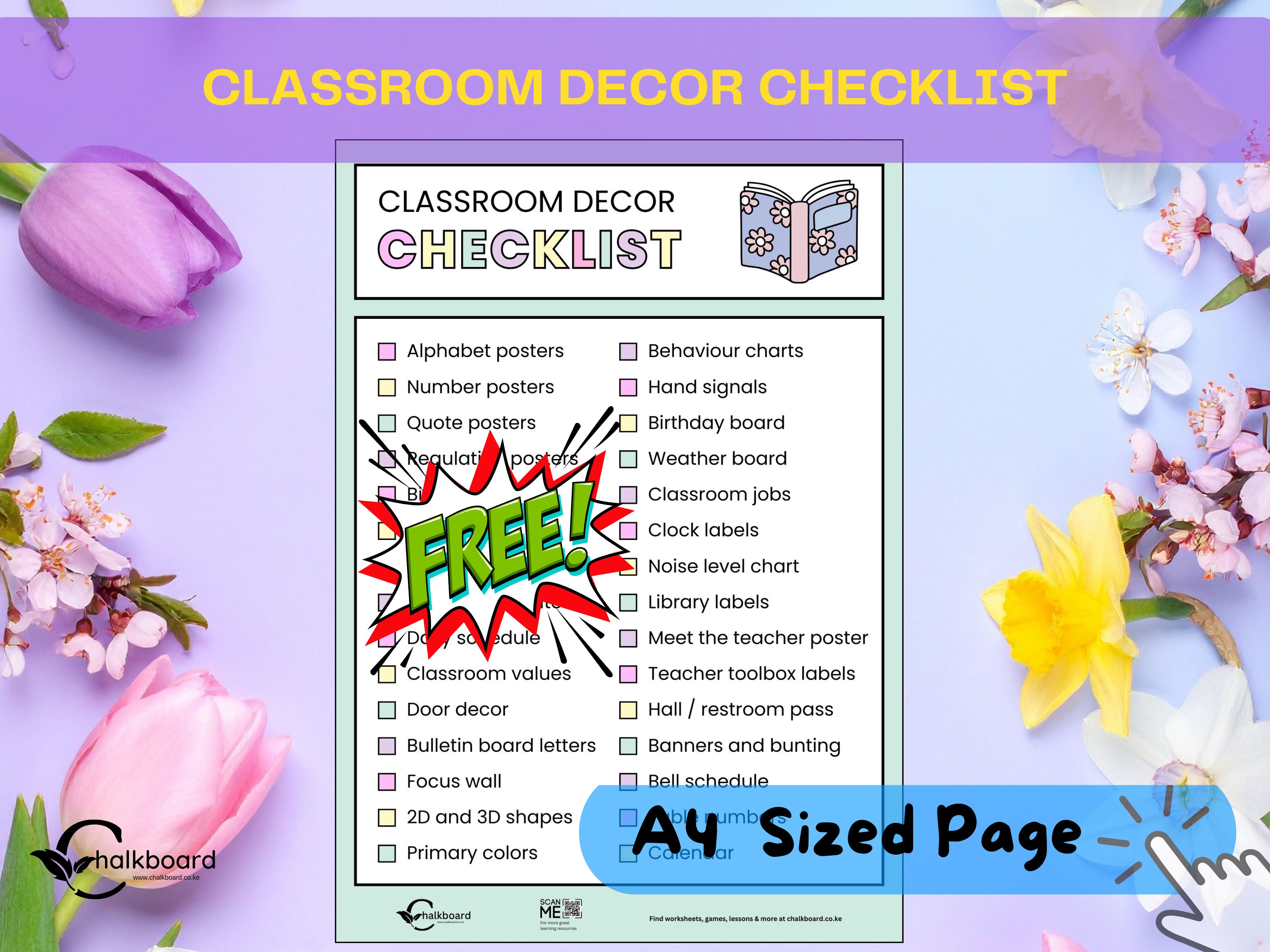 Essential Classroom Decor Checklist|Free PDF download