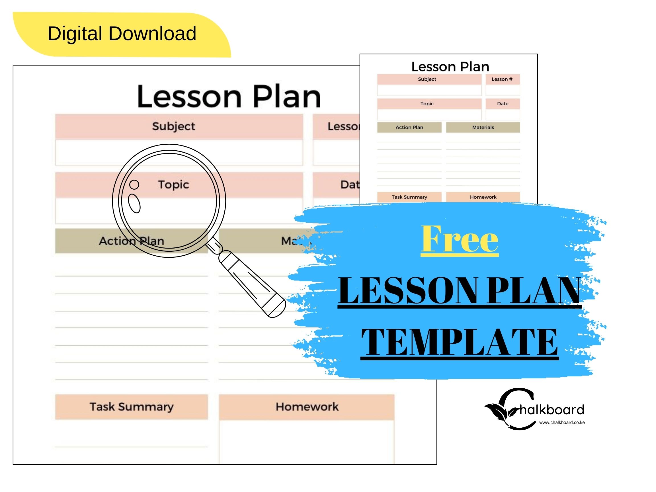 FREE DAILY LESSON PLAN TEMPLATE