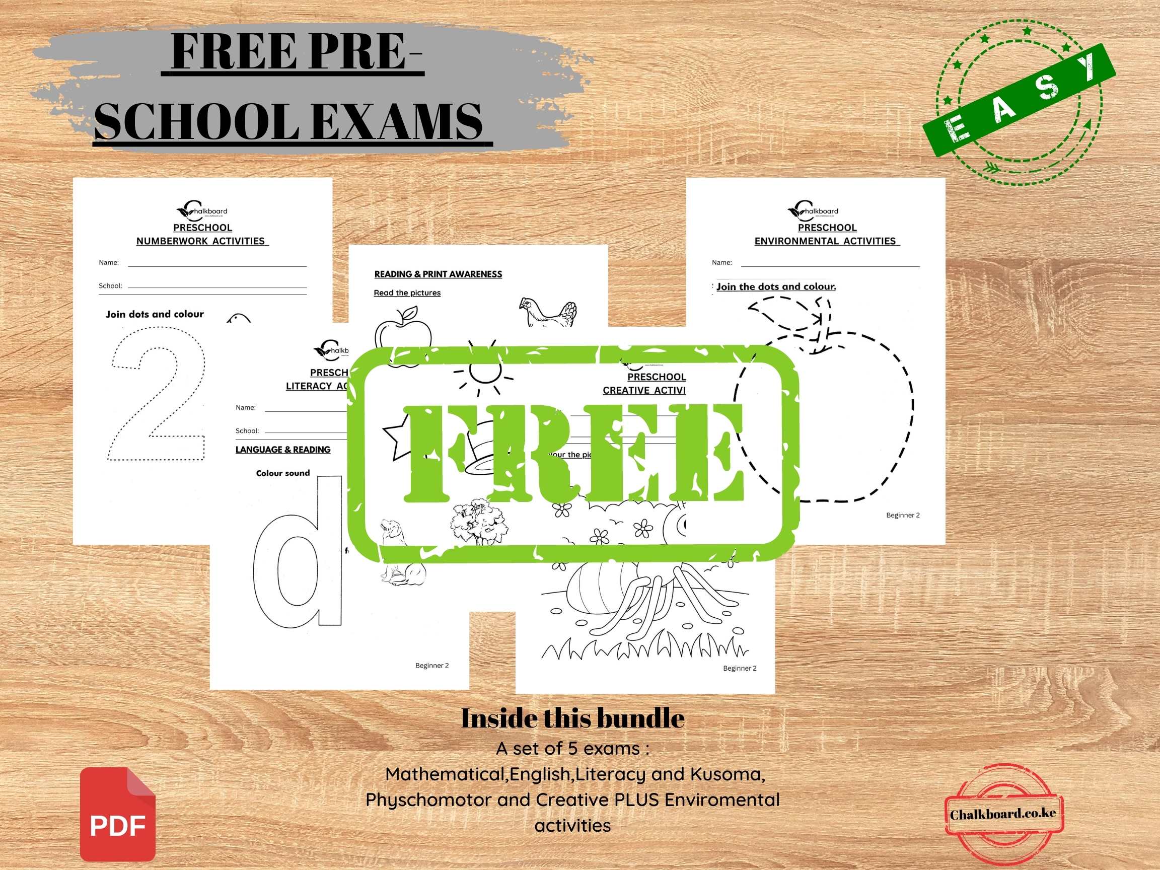 FREE PRESCHOOL EXAMS pdf