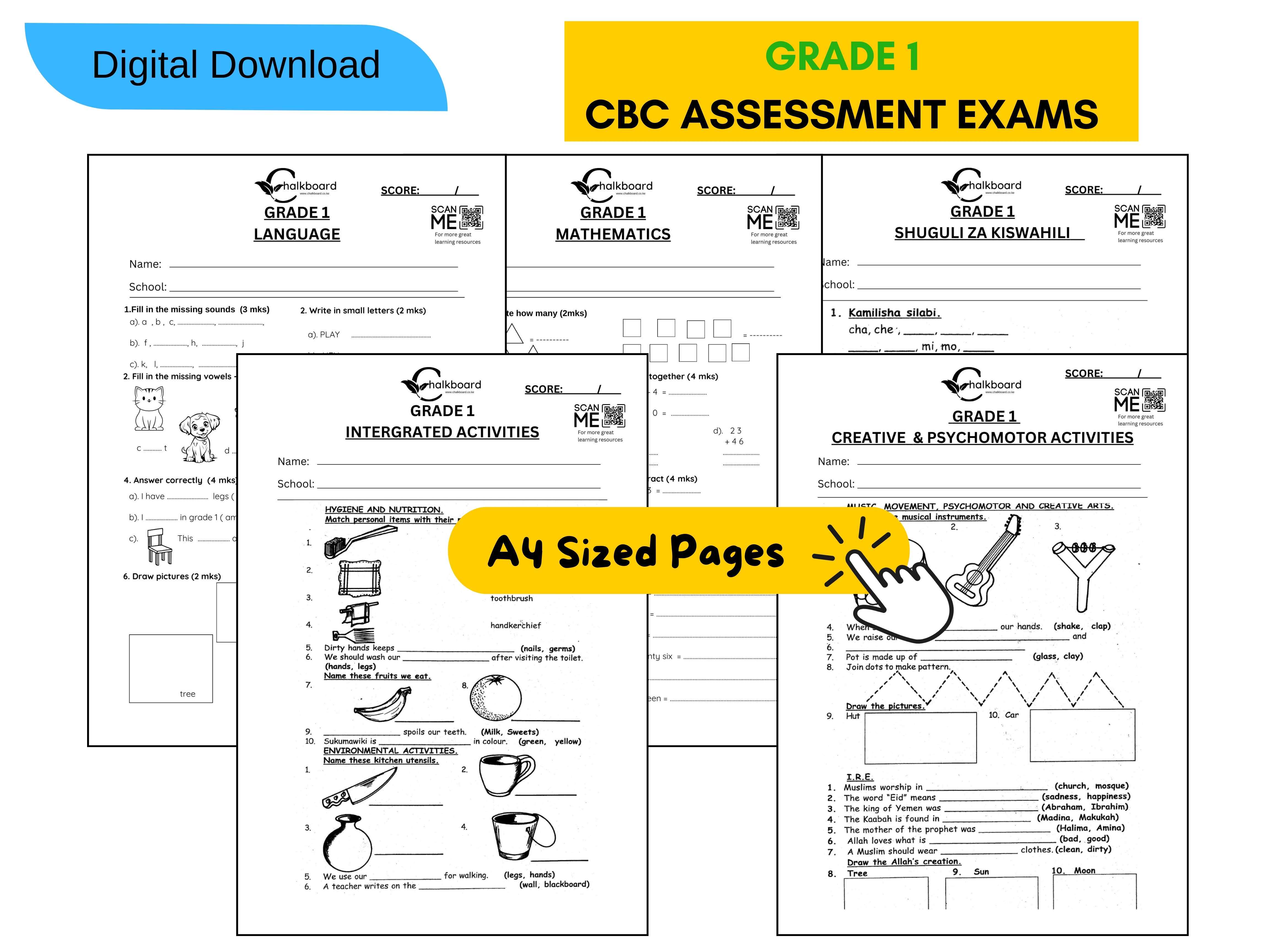 GRADE ONE (1) CBC EXAMS | PDF