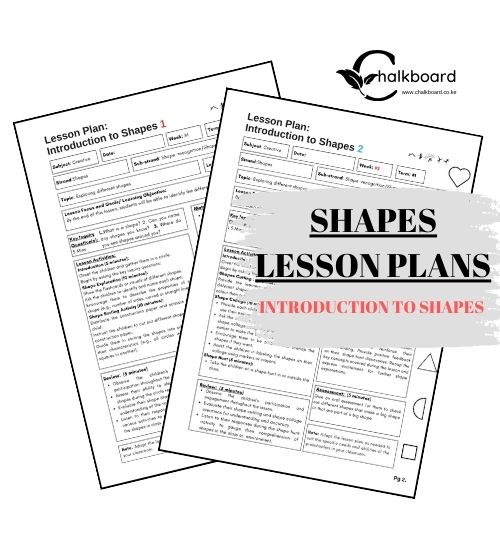 LESSON PLAN TEMPLATE - SAMPLE LESSON PLAN FOR INTRODUCTION TO SHAPES