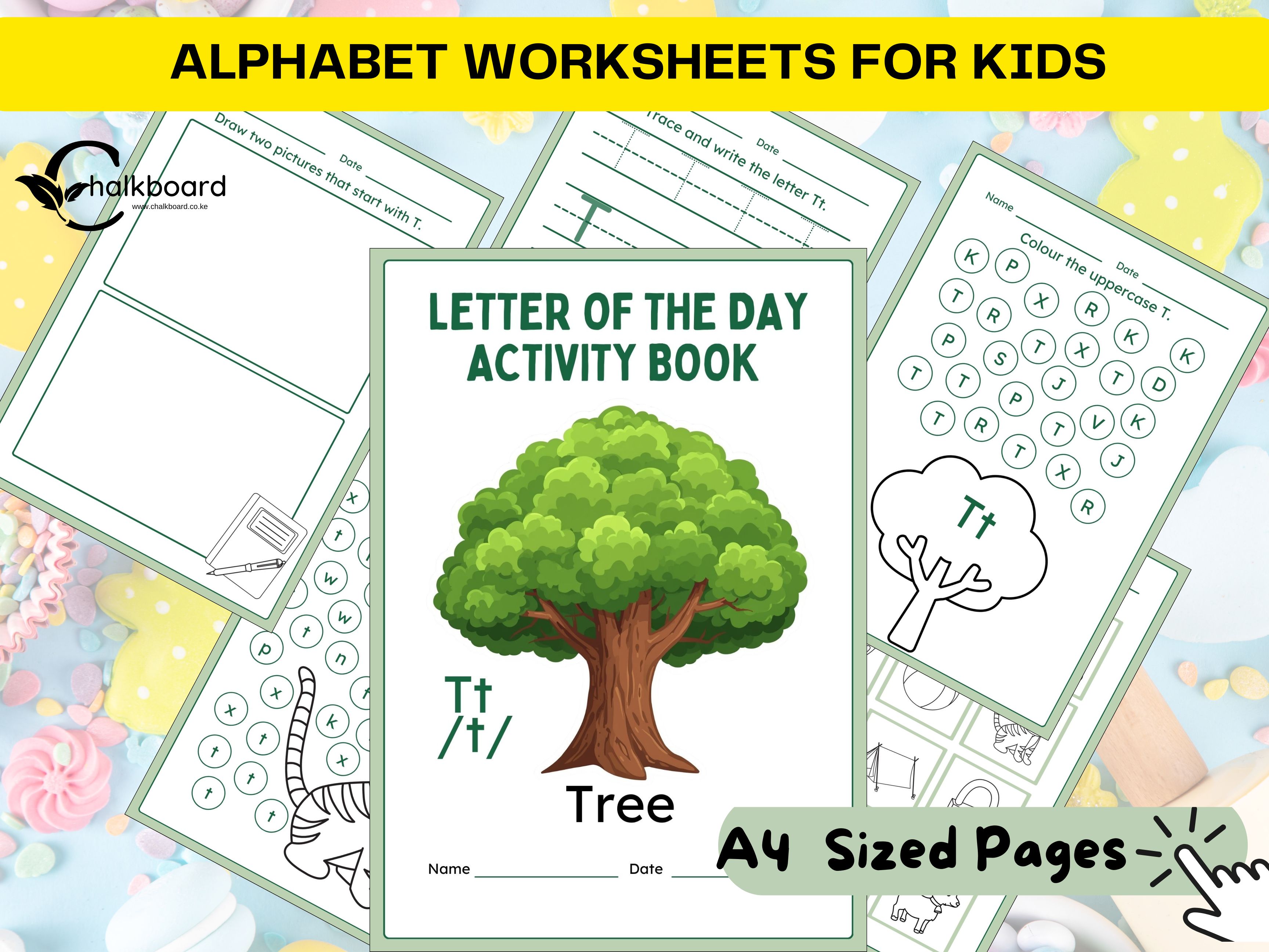  Letter Tt Activity Pack -PDF worksheets for kindergarten