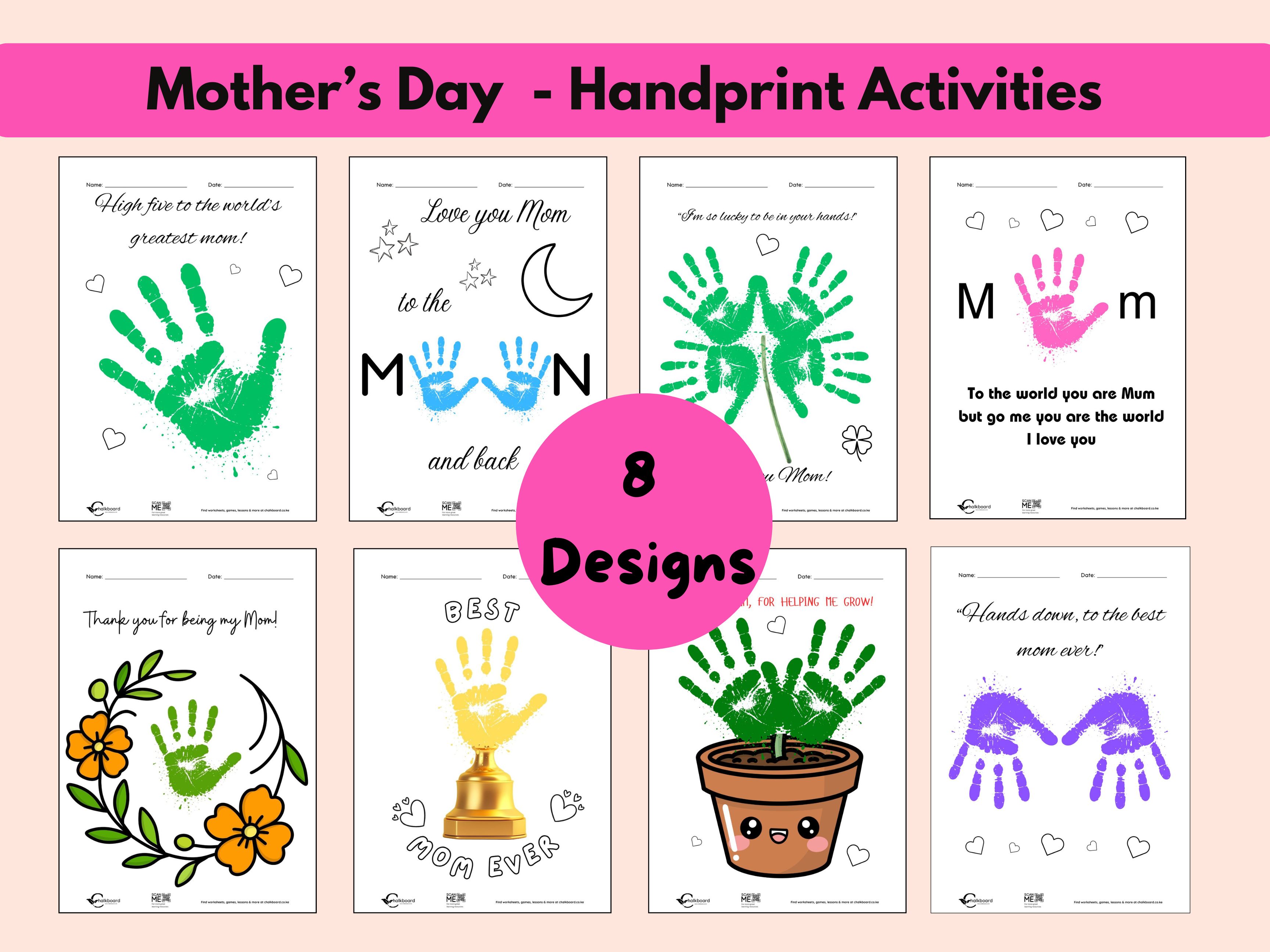  Mother's Day Handprint Art & Activity Bundle