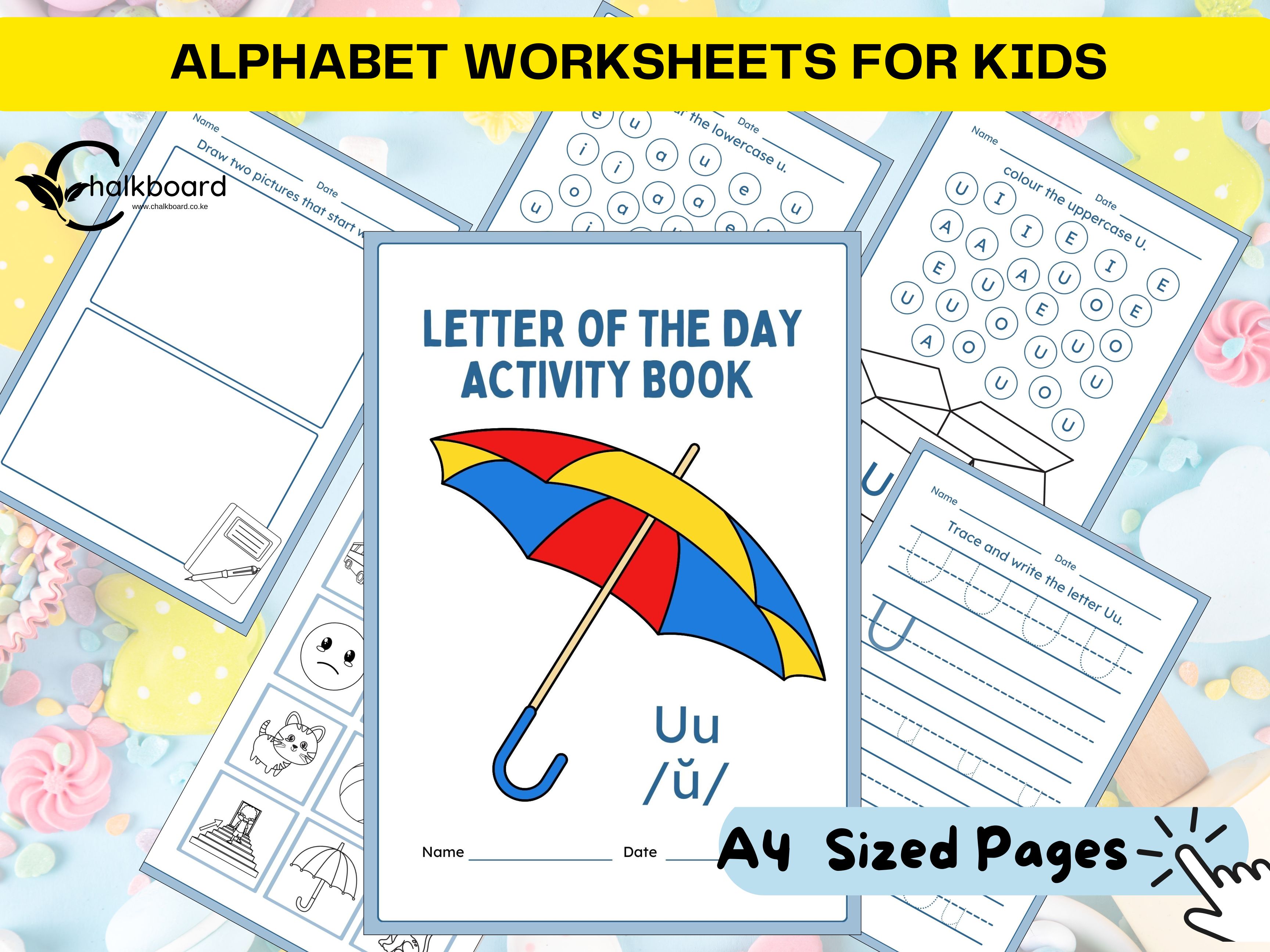 PDF printable alphabet Letter Uu Activity Pack 