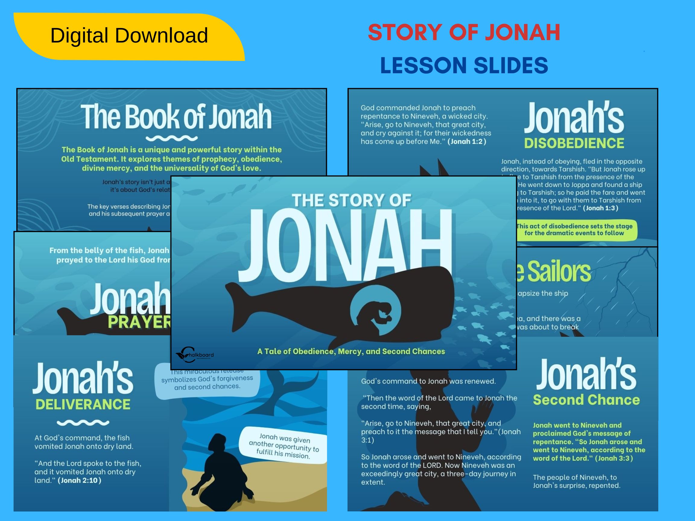 The Story of Jonah and the whale  in the Bible | PDF Slides