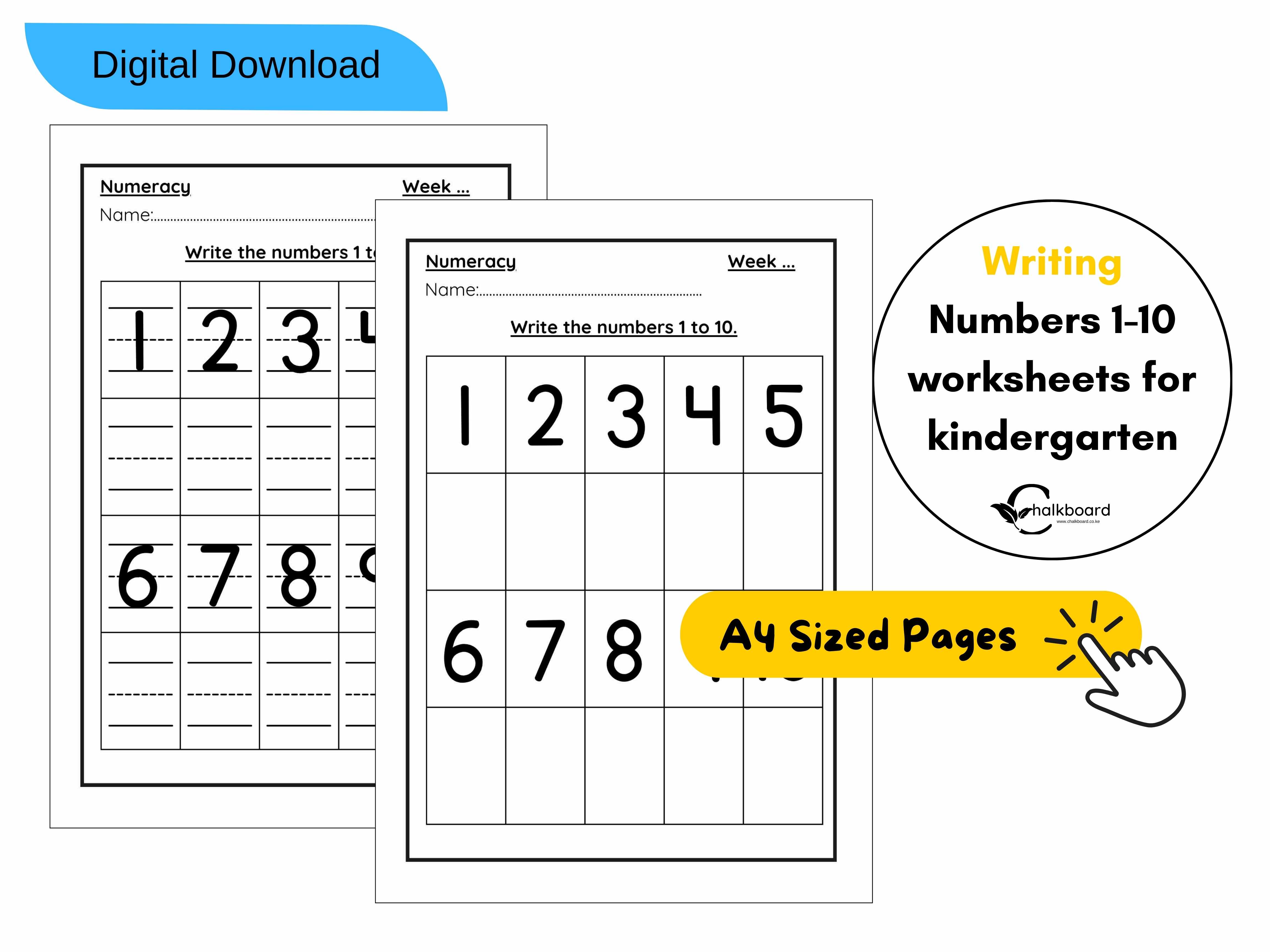 writing numbers 1-10 worksheets | pdf